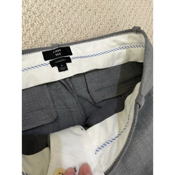 j crew 365 cameron women grey ankle pants size 4 - Picture 3 of 9